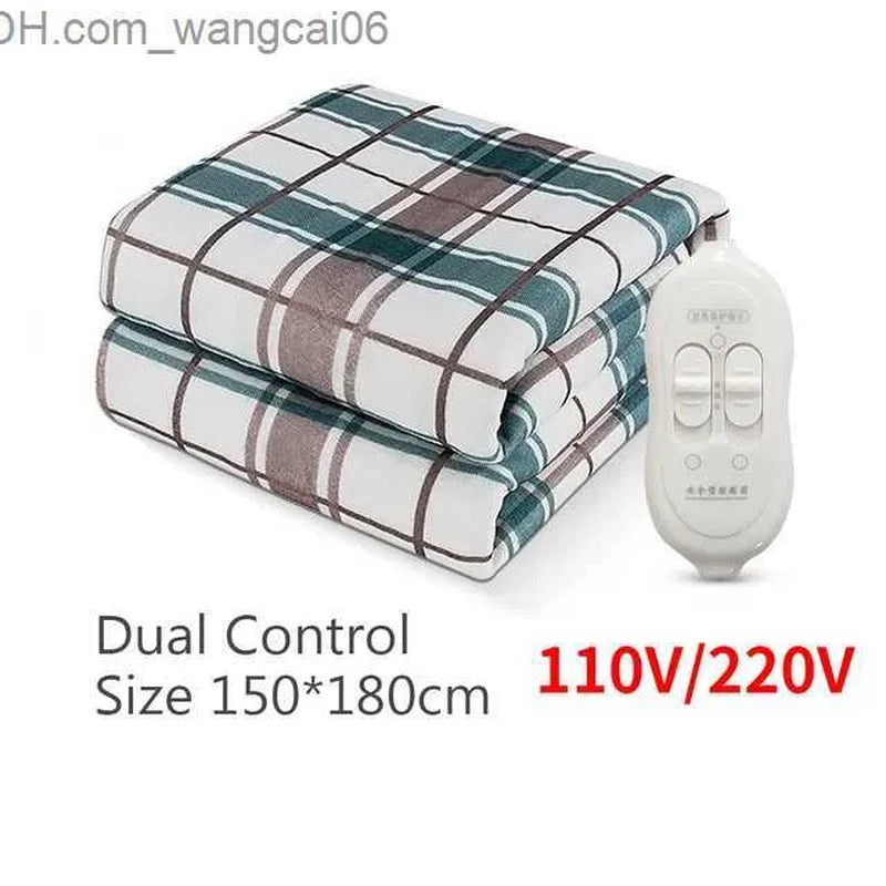 Space Heaters 220V 110V Plug Electric Heating Blanket Automatic Thermostat Double Body Warmer Bed Mattress Electric Heated Carpets Mat Heater T231216