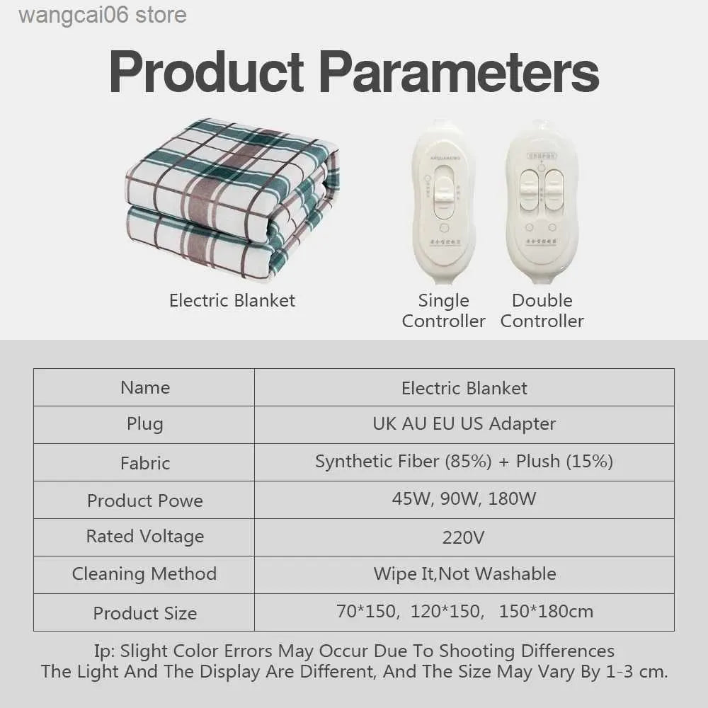 Space Heaters 220V 110V Plug Electric Heating Blanket Automatic Thermostat Double Body Warmer Bed Mattress Electric Heated Carpets Mat Heater T231216