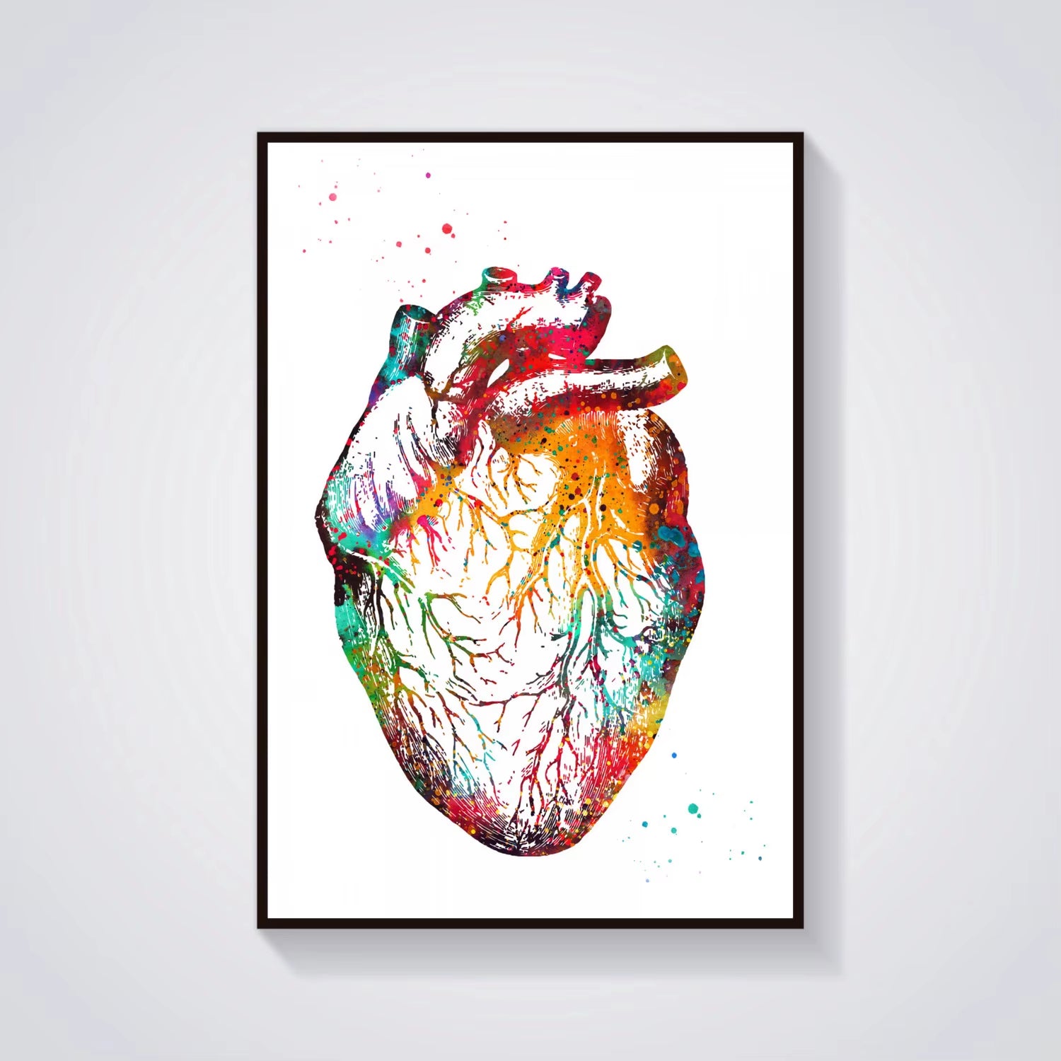 Head and Torso Heart Anatomy Heart Anatomy Heart and Brain Heart Section Anatomical Medical and Science Poster