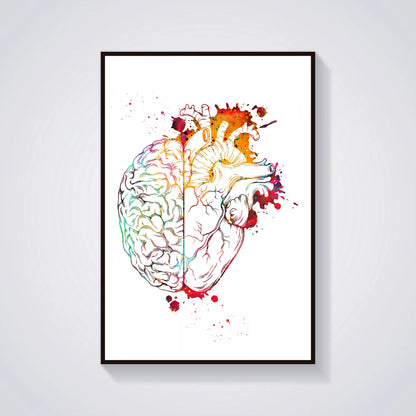 Head and Torso Heart Anatomy Heart Anatomy Heart and Brain Heart Section Anatomical Medical and Science Poster